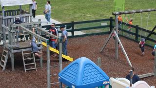 Childrens playground at Julians Berry Farm